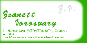 zsanett vorosvary business card